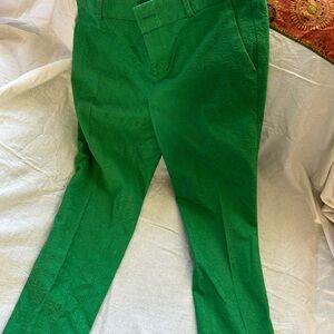 Banana Republic Emerald Green Textured Pants